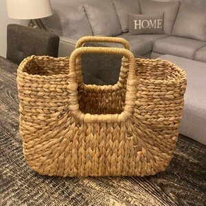 Woven Straw Tote Bag